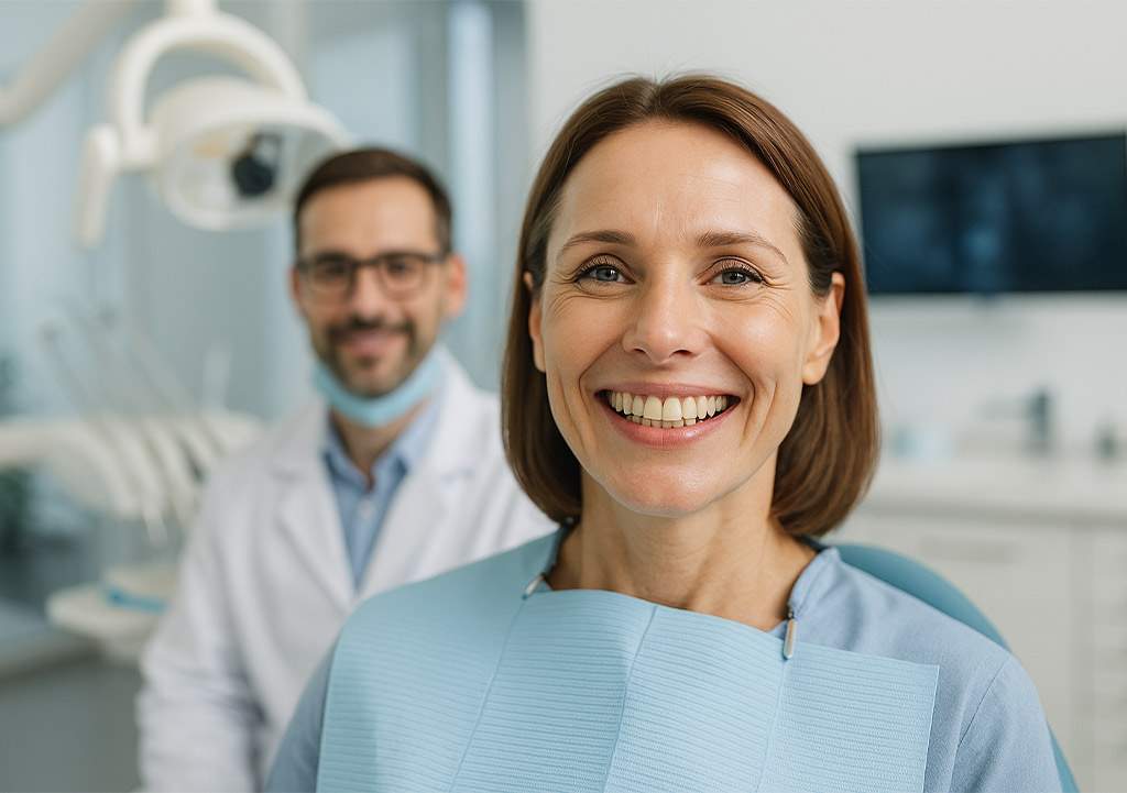 مراقبت های بعد از ایمپلنت دندان در کلینیک دکتر وحید عارفی و لبخند بیمار بعد از درمان ایمپلنت